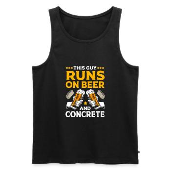 Bauarbeiter Baustelle Bier - Männer Premium Bio Tank Top - Schwarz - Vorne - Michal (187cm)