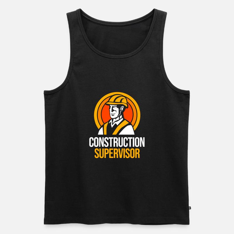 Bauarbeiter Baustelle - Männer Premium Bio Tank Top - Schwarz