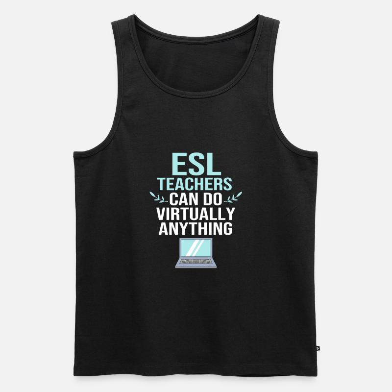Englischlehrerin Englisch Lehrer - Männer Premium Bio Tank Top - Schwarz