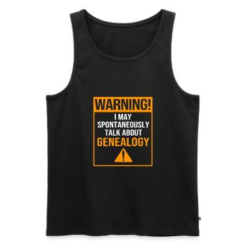 Family tree genealogy - Men's Premium Organic Tank Top - black - Front - Michal (187cm)