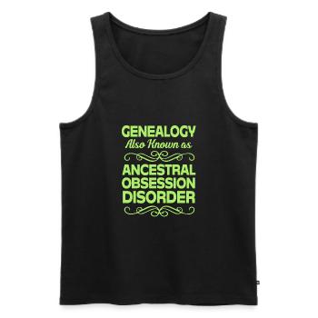 Family tree genealogy - Men's Premium Organic Tank Top - black - Front - Michal (187cm)