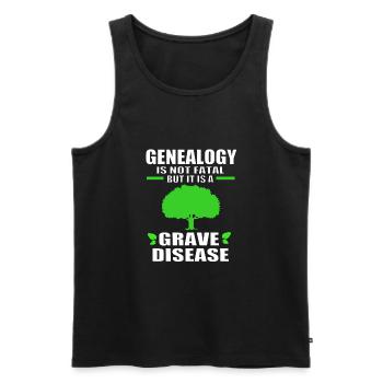 Généalogie de l’arbre généalogique - Débardeur bio Premium Homme - noir - Devant - Michal (187cm)
