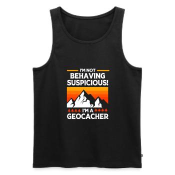 Geocaching Geocache Geocacher - Männer Premium Bio Tank Top - Schwarz - Vorne - AI Model Male 178 light (178cm)