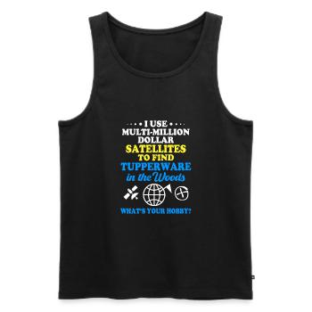 Geocaching Geocache Geocacher - Men's Premium Organic Tank Top - black - Front - AI Model Male 178 light (178cm)