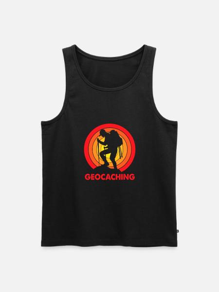 Geocaching Geocache Geocacher - Men's Premium Organic Tank Top - black