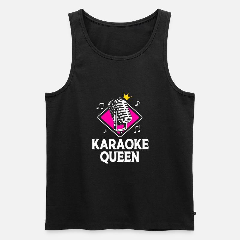 Karaoke Queen - Männer Premium Bio Tank Top - Schwarz