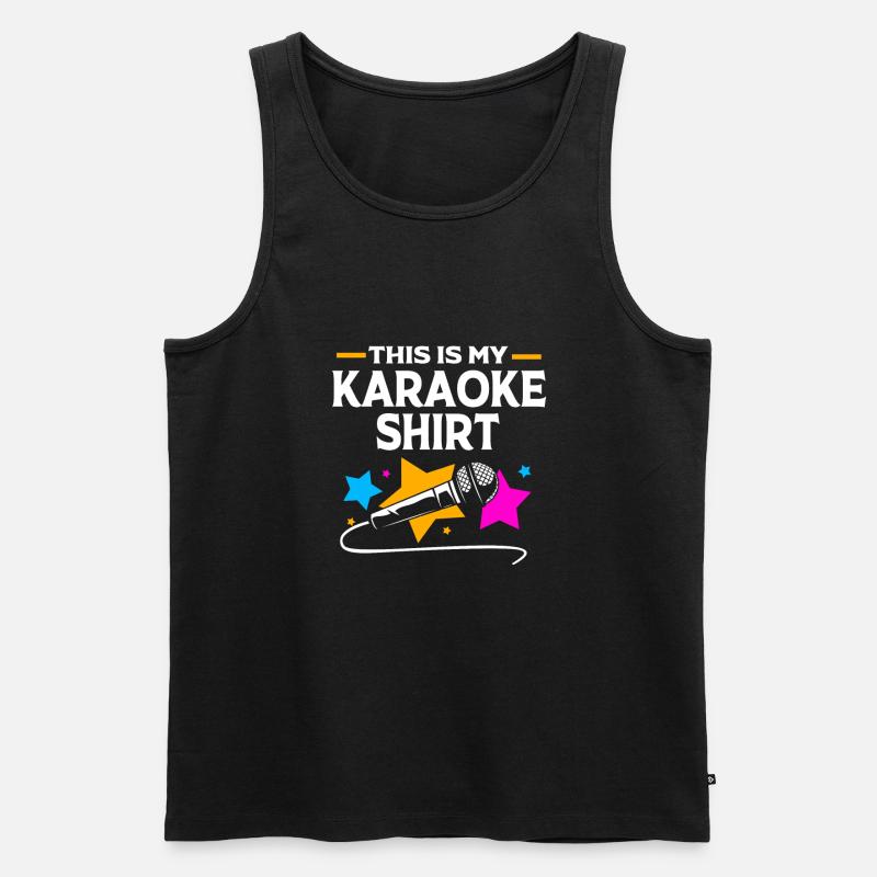 Karaoke - Männer Premium Bio Tank Top - Schwarz