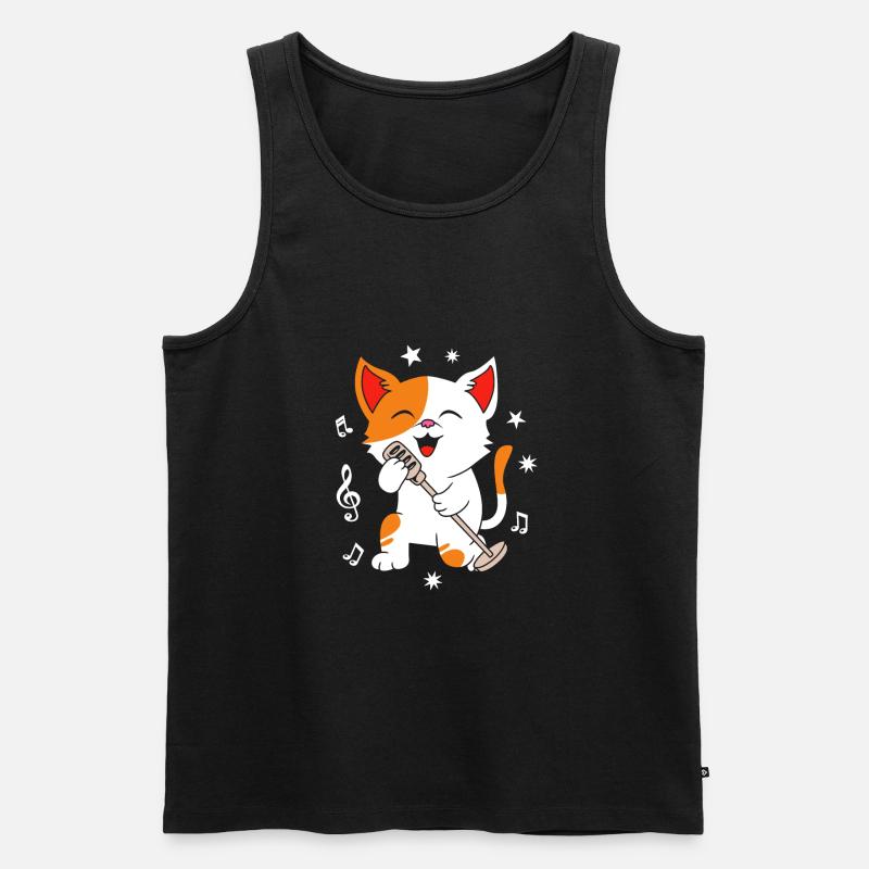 Karaoke - Männer Premium Bio Tank Top - Schwarz