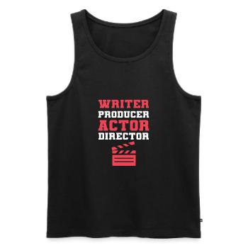 Theatre Acting Actor Actress - Men's Premium Organic Tank Top - black - Front - AI Model Male 178 light (178cm)