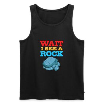 Geologist - Men's Premium Organic Tank Top - black - Front - AI Model Male 178 light (178cm)
