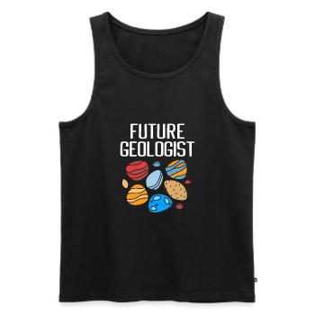 Géologue Géologie - Débardeur bio Premium Homme - noir - Devant - Michal (187cm)