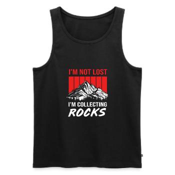 Geologist - Men's Premium Organic Tank Top - black - Front - AI Model Male 178 light (178cm)