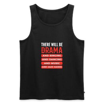 Théâtre - Débardeur bio Premium Homme - noir - Devant - Michal (187cm)