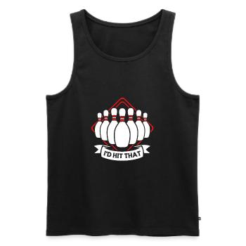 Bowling Bowler Bowling Skittles Bowling Ball - Men's Premium Organic Tank Top - black - Front - AI Model Male 178 light (178cm)