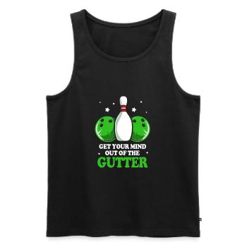Bowling - Men's Premium Organic Tank Top - black - Front - Michal (187cm)