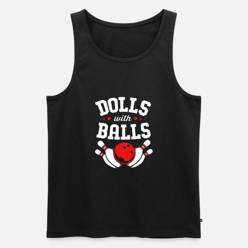 Bowling - Männer Premium Bio Tank Top - Schwarz