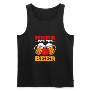 Bowling - Men's Premium Organic Tank Top - black - Front - Michal (187cm)