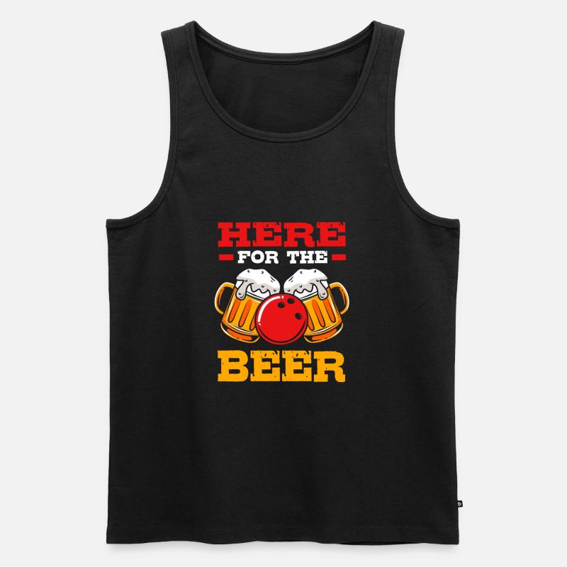 Bowling - Männer Premium Bio Tank Top - Schwarz