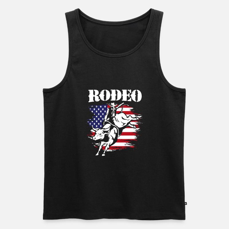 Rodeo - Männer Premium Bio Tank Top - Schwarz