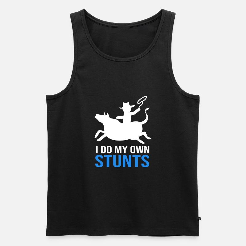 Rodeo - Männer Premium Bio Tank Top - Schwarz