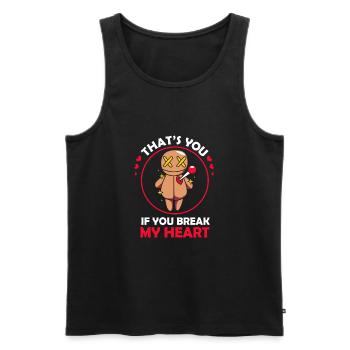 Voodoo - Männer Premium Bio Tank Top - Schwarz - Vorne - AI Model Male 178 light (178cm)