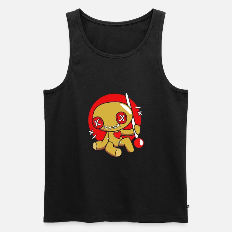 Voodoo Puppe - Männer Premium Bio Tank Top - Schwarz