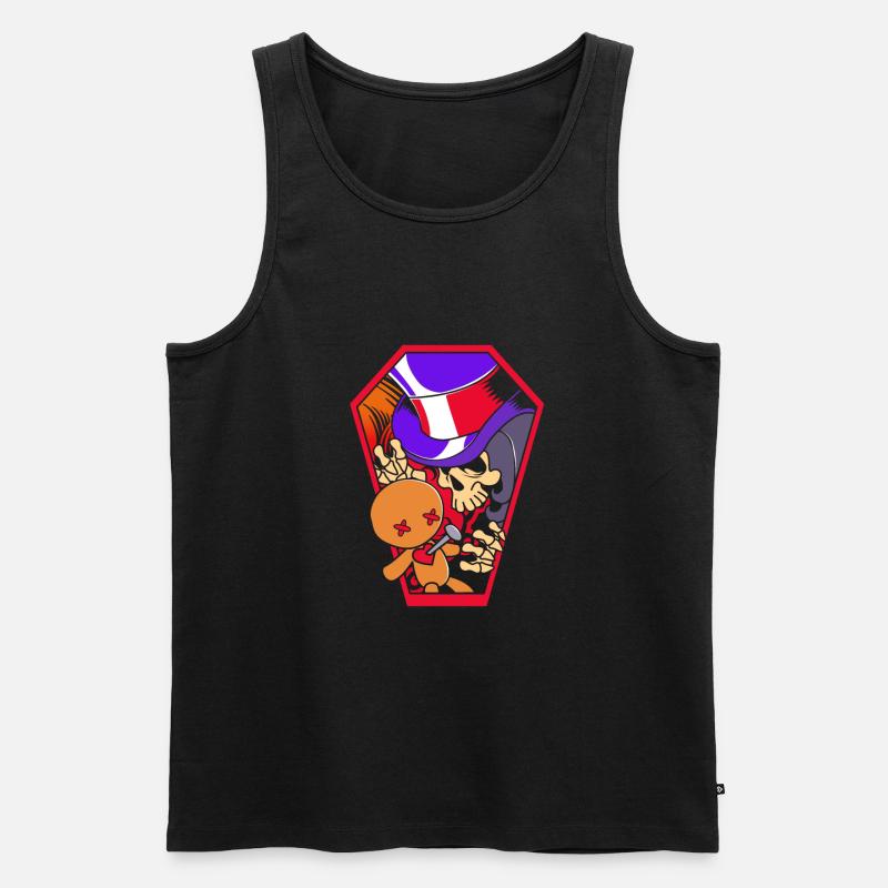 Voodoo Skelett - Männer Premium Bio Tank Top - Schwarz