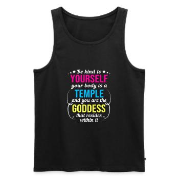 Body Positivity Feminist Feminismus Feministin - Männer Premium Bio Tank Top - Schwarz - Vorne - Michal (187cm)