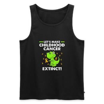 Enfant Cancer Survivant du Cancer - Débardeur bio Premium Homme - noir - Devant - AI Model Male 178 light (178cm)