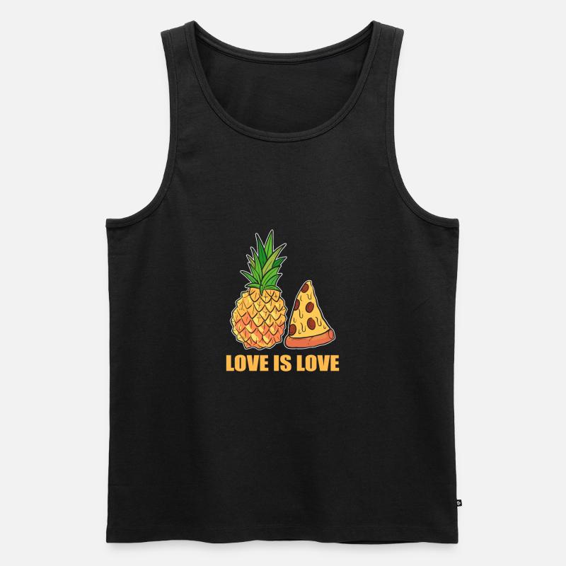 Ananas - Männer Premium Bio Tank Top - Schwarz