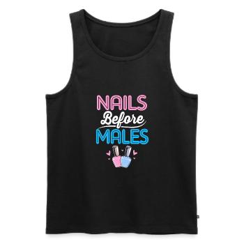 Nageldesignerin Nagel Kosmetik Kosmetikerin - Männer Premium Bio Tank Top - Schwarz - Vorne - Michal (187cm)