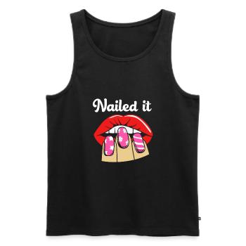 Nageldesignerin Nagel Kosmetik Kosmetikerin - Männer Premium Bio Tank Top - Schwarz - Vorne - AI Model Male 178 light (178cm)