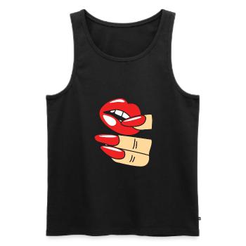 Nageldesignerin Nagel Kosmetik Kosmetikerin - Männer Premium Bio Tank Top - Schwarz - Vorne - AI Model Male 178 light (178cm)