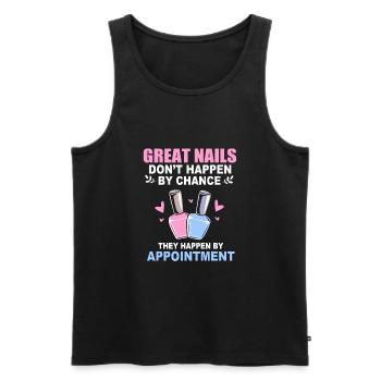 Nageldesignerin Nagel Kosmetik Kosmetikerin - Männer Premium Bio Tank Top - Schwarz - Vorne - Michal (187cm)