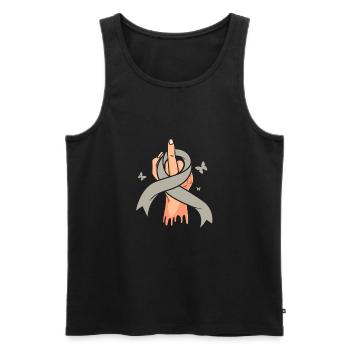 Brain Tumor Tumor Brain Cancer Survivor - Men's Premium Organic Tank Top - black - Front - Michal (187cm)