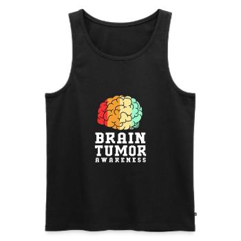 Brain Tumor Tumor Brain Cancer Survivor - Men's Premium Organic Tank Top - black - Front - Michal (187cm)