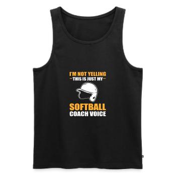 Softball Joueurs de softball - Débardeur bio Premium Homme - noir - Devant - AI Model Male 178 light (178cm)