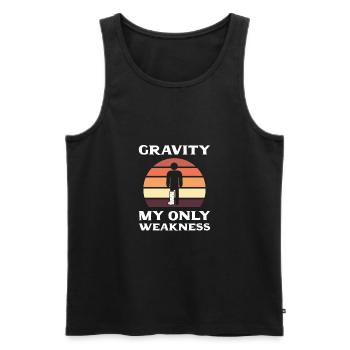 Broken leg - Men's Premium Organic Tank Top - black - Front - AI Model Male 178 light (178cm)