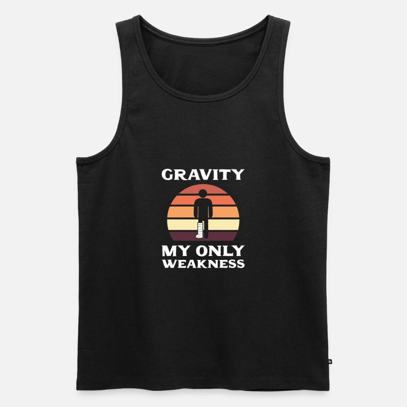Gebrochenes Bein - Männer Premium Bio Tank Top - Schwarz