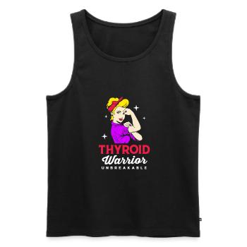Cancer de la thyroïde - Débardeur bio Premium Homme - noir - Devant - Michal (187cm)