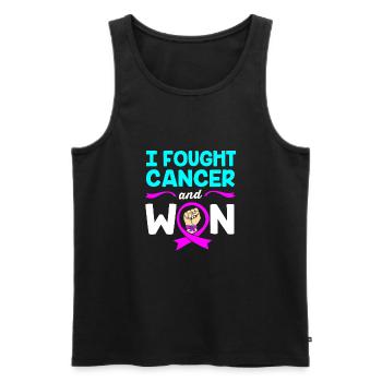 Thyroid cancer Thyroid cancer - Men's Premium Organic Tank Top - black - Front - AI Model Male 178 light (178cm)