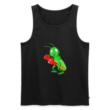 Heuschrecke - Männer Premium Bio Tank Top - Schwarz - Vorne - AI Model Male 178 light (178cm)