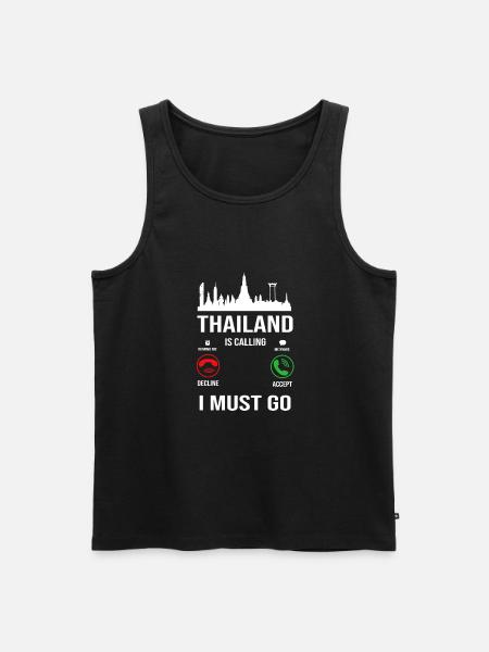 Thailand Thai Language - Men's Premium Organic Tank Top - black