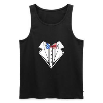 Fourth of July National Colors National Day United States - Men's Premium Organic Tank Top - black - Front - AI Model Male 178 light (178cm)