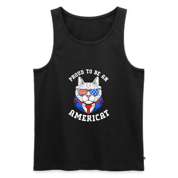Fourth of July National Colors National Day United States - Men's Premium Organic Tank Top - black - Front - AI Model Male 178 light (178cm)
