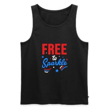 Fourth of July National Colors National Day United States - Men's Premium Organic Tank Top - black - Front - AI Model Male 178 light (178cm)