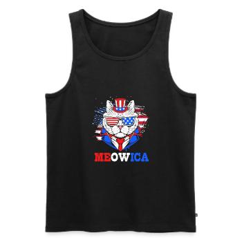 Fourth of July National Colors National Day United States - Men's Premium Organic Tank Top - black - Front - AI Model Male 178 light (178cm)