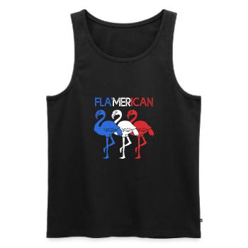 Fourth of July National Colors National Day United States - Men's Premium Organic Tank Top - black - Front - AI Model Male 178 light (178cm)