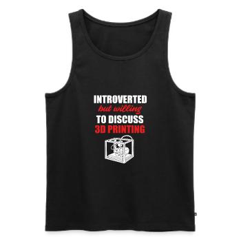 3D Printing - Men's Premium Organic Tank Top - black - Front - AI Model Male 178 light (178cm)