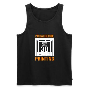 3D Printing - Men's Premium Organic Tank Top - black - Front - AI Model Male 178 light (178cm)